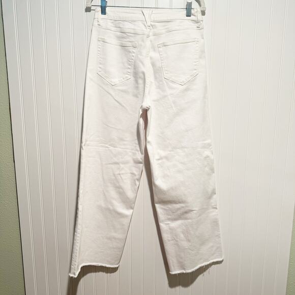 Vineyard Vines White High Rise Wide Leg Jeans Button Fly Size 28 - Picture 5 of 7